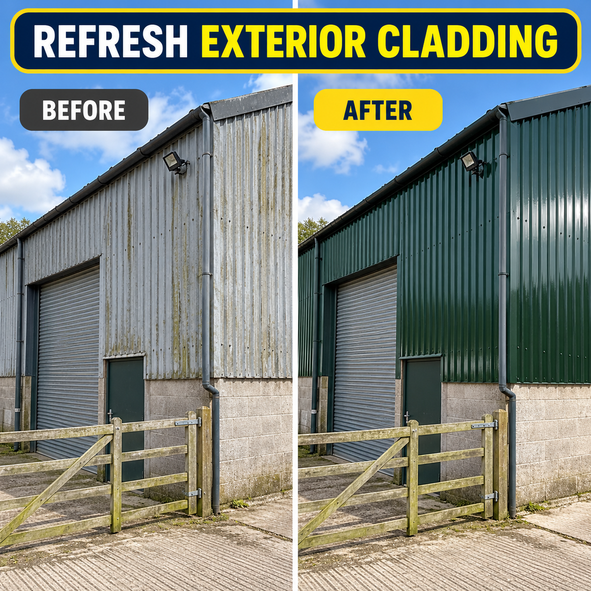 Paintmaster Oil Based Cladding Paint: before after