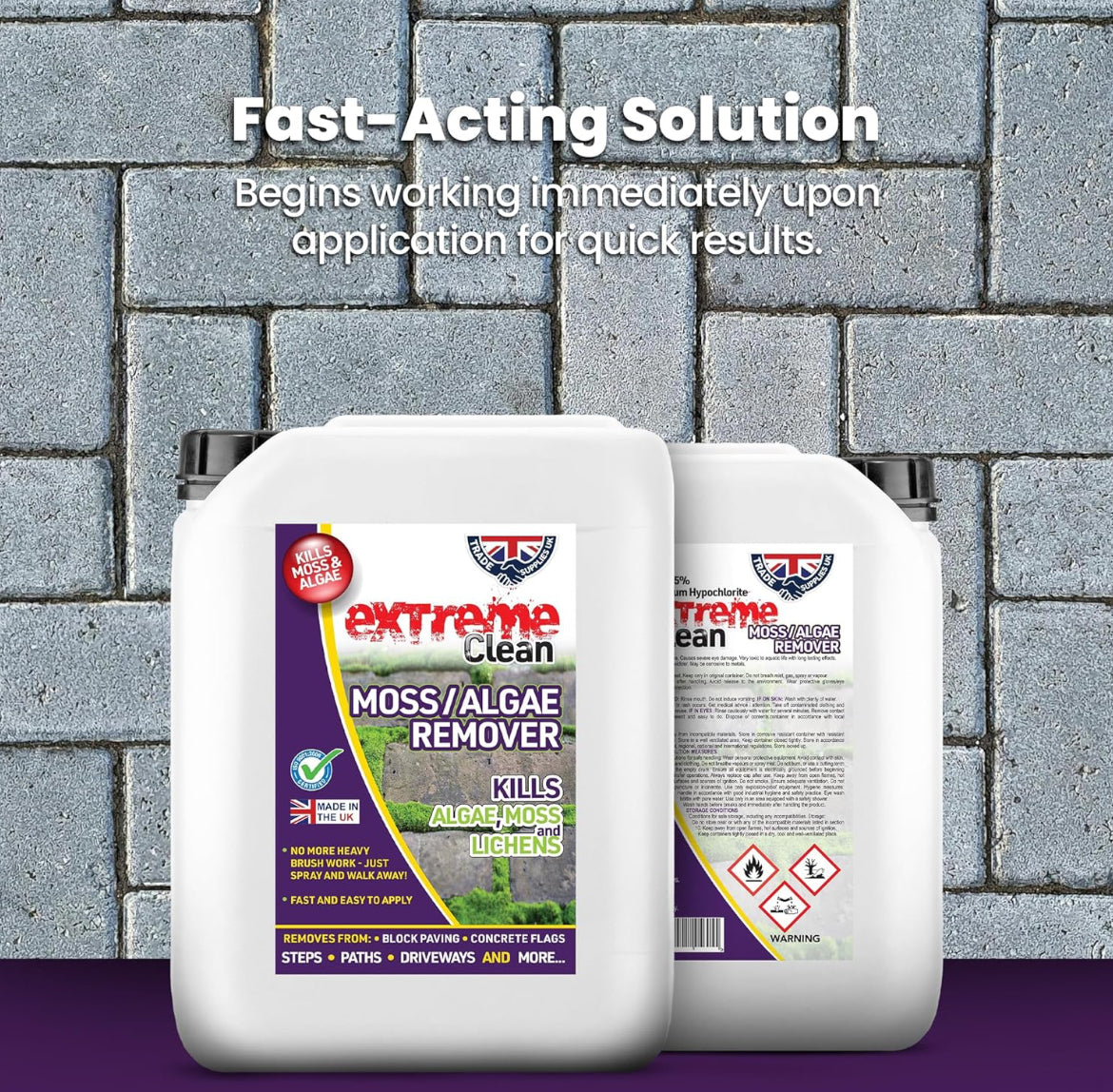 Extreme High-Strength Moss & Algae Remover for Driveways & Patios