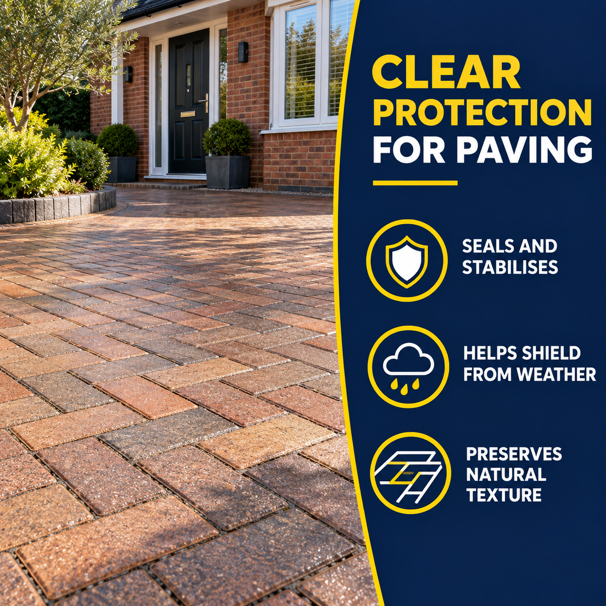 Paintmaster Clear Oil Based Block Paving Sealer: key benefits