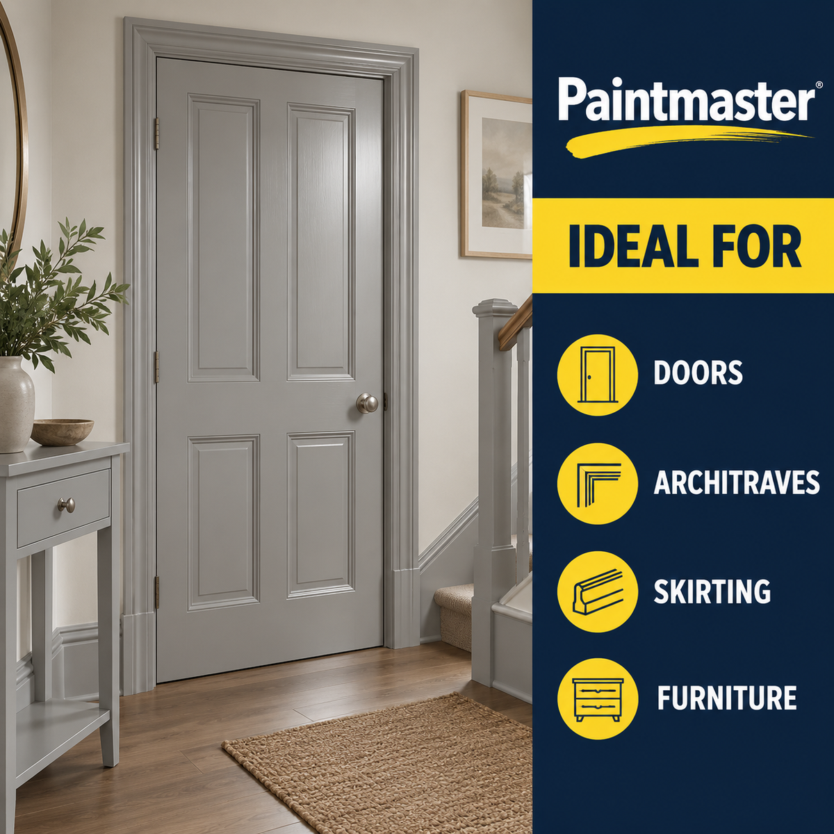 Paintmaster Oil Based Satinwood Paint: ideal uses