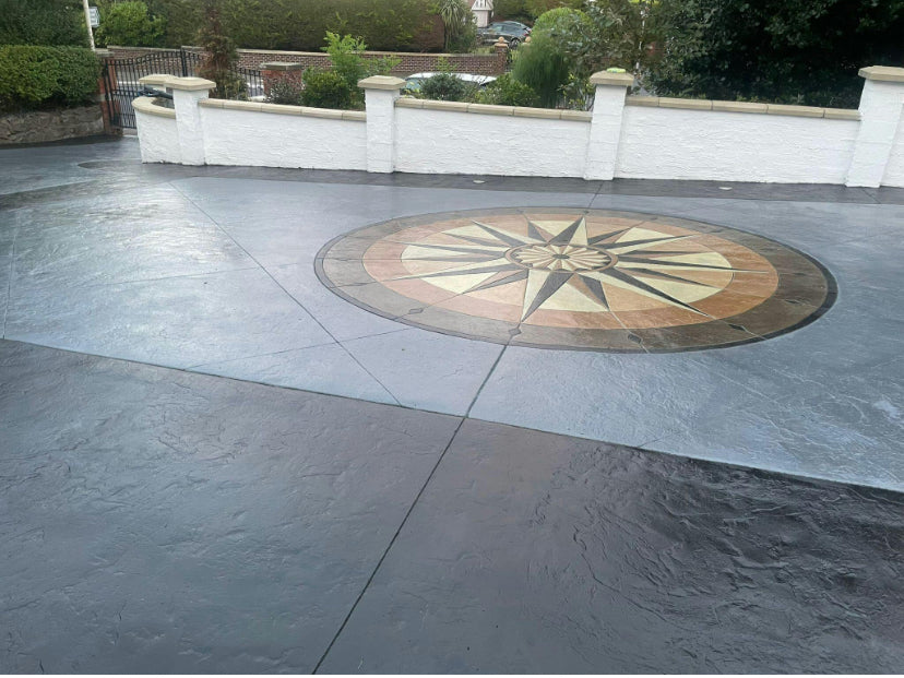 RESULT OF EXTREME SEAL PATTERN IMPRINTED CONCRETE & PATIO SEALER