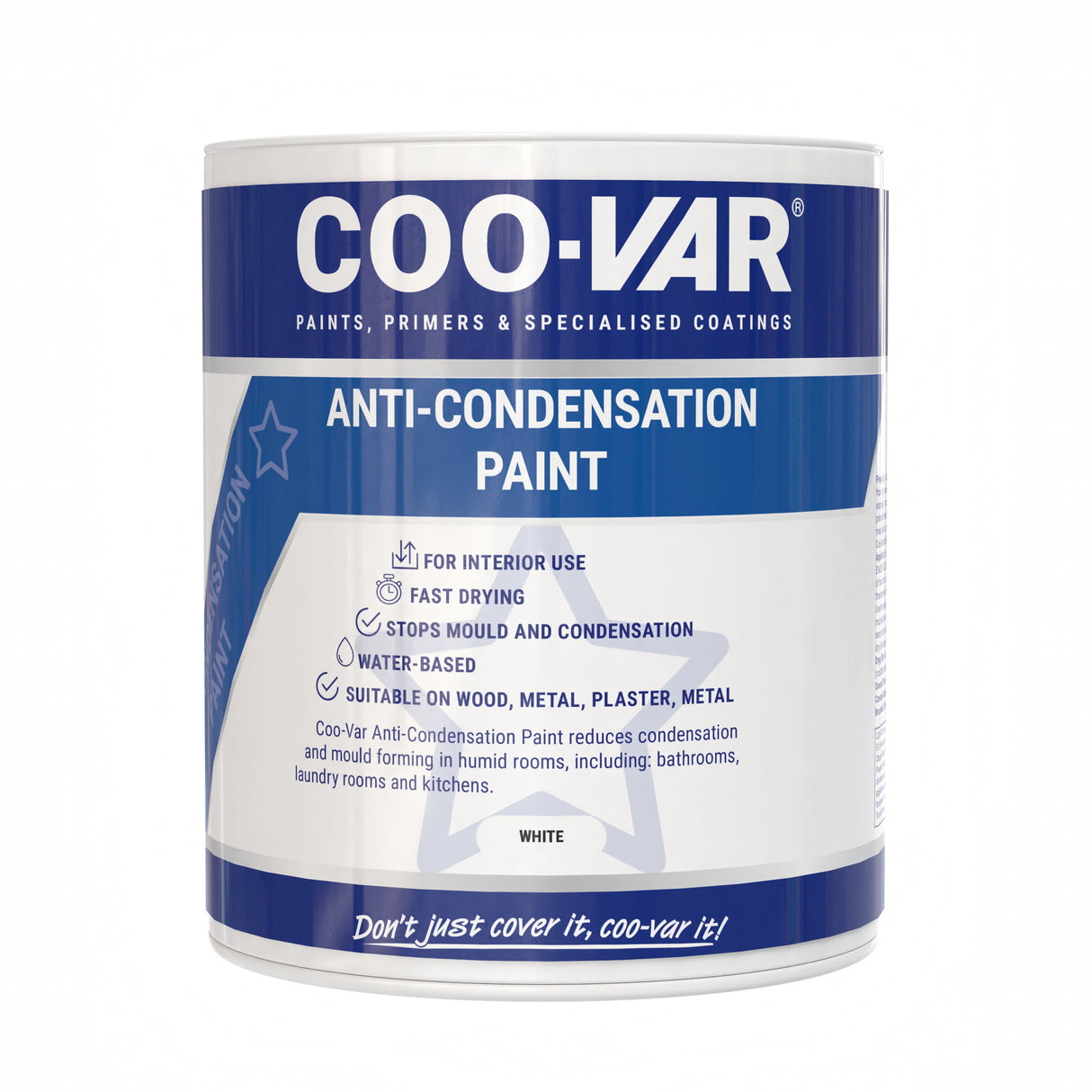 Coo-Var Anti Condensation Paint 2.5L White Indoor Use
