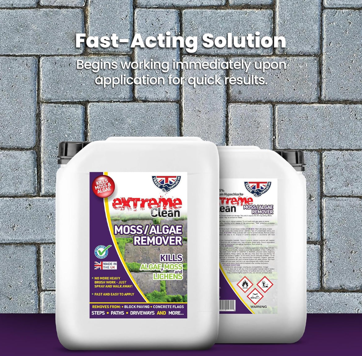 Extreme High-Strength Moss & Algae Remover for Driveways & Patios
