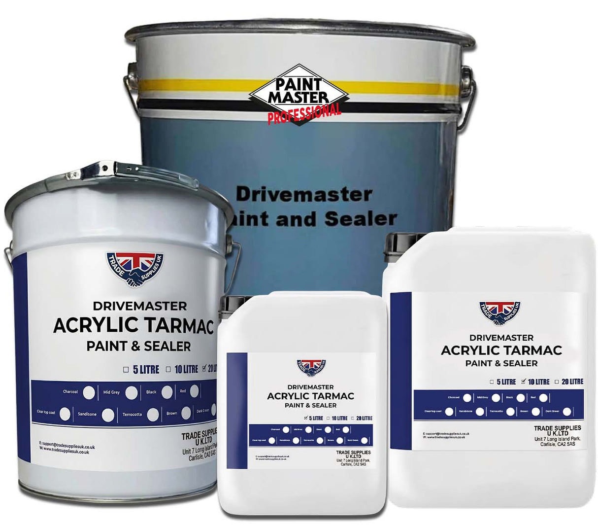 Drivemaster Acrylic Tarmac Paint & Sealer for Driveways Coatings