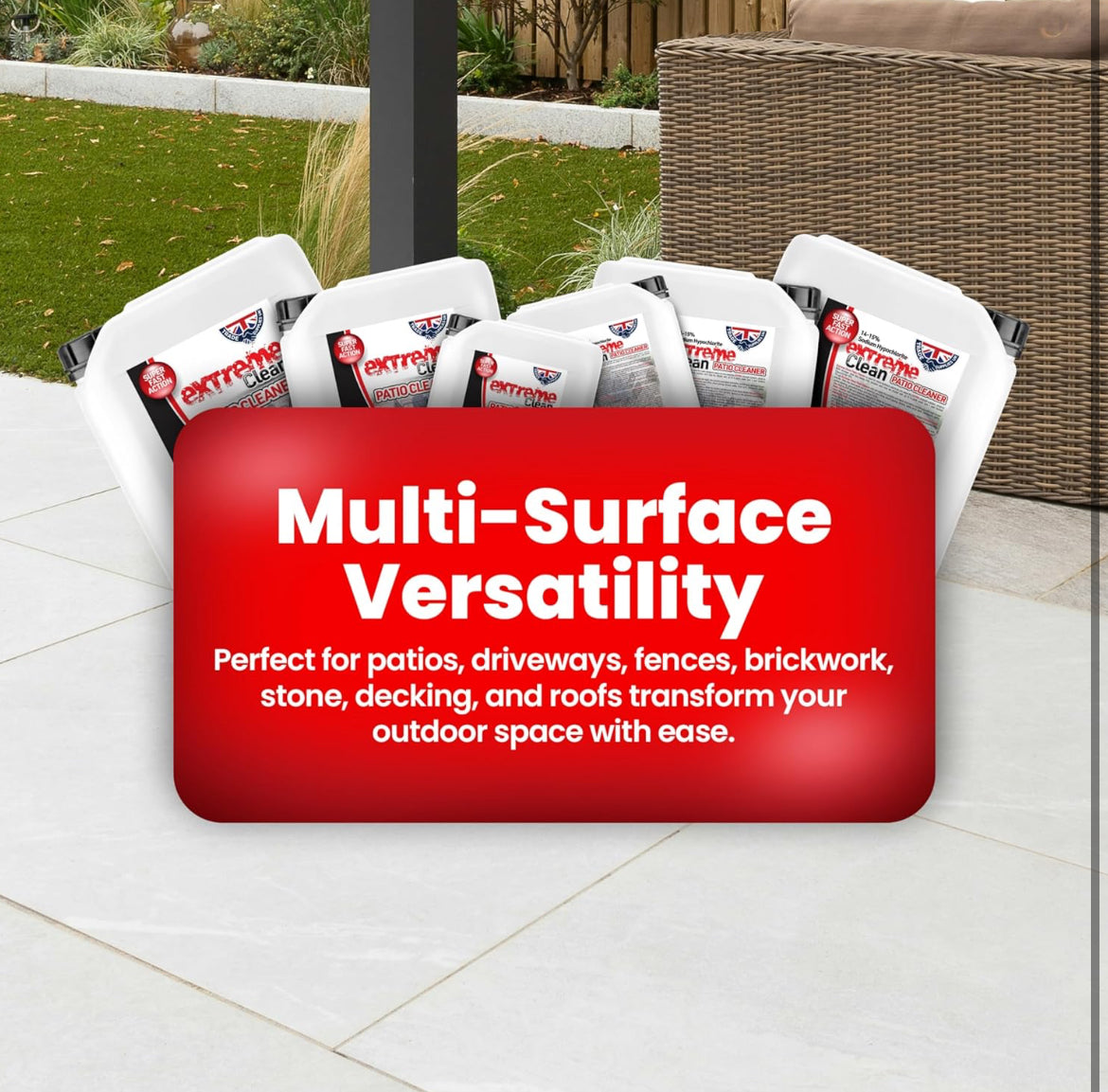 Extreme Clean Patio Cleaner High Strength Sodium Hypochlorite