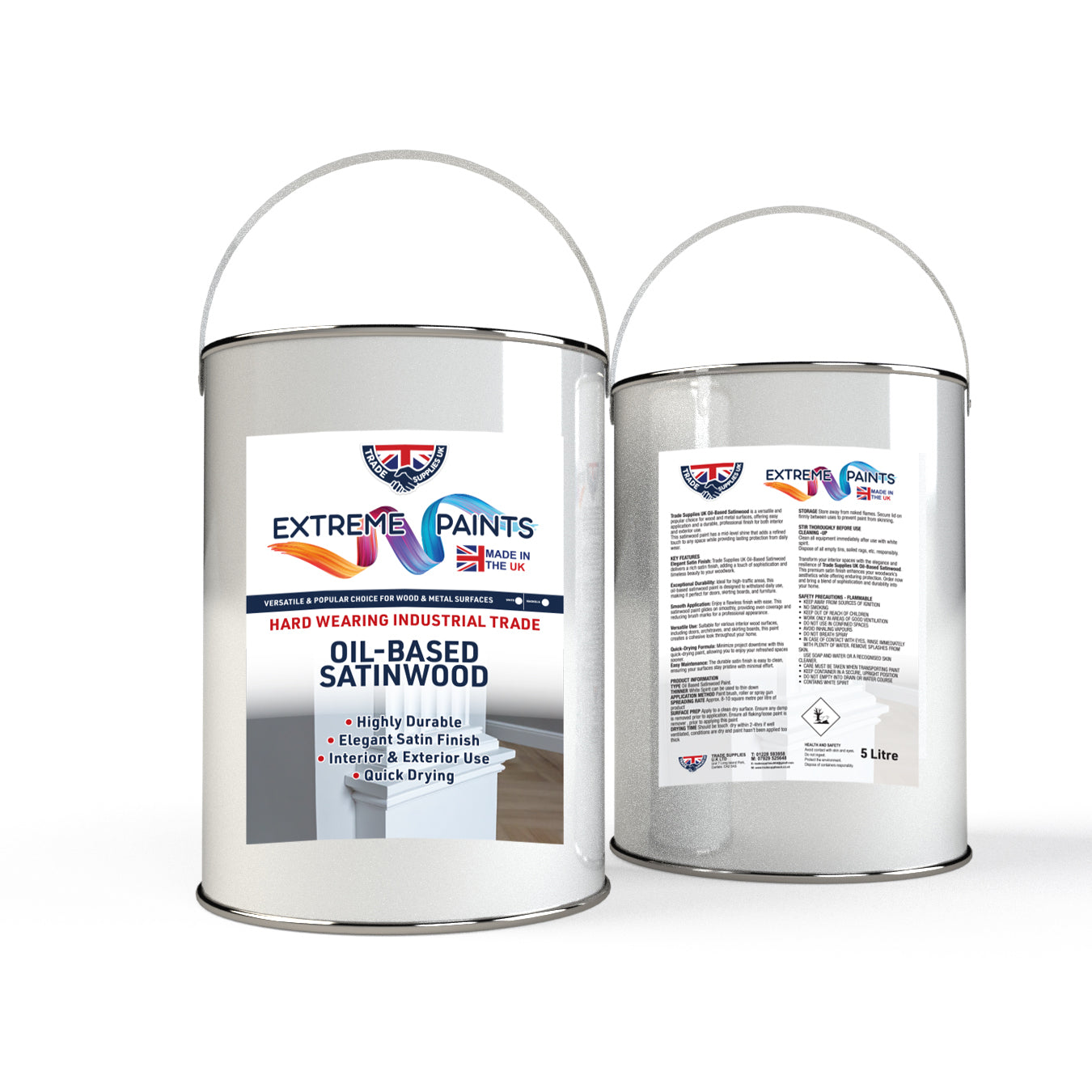 Extreme Paints Oil-Based Satinwood Paint for Durable Finish