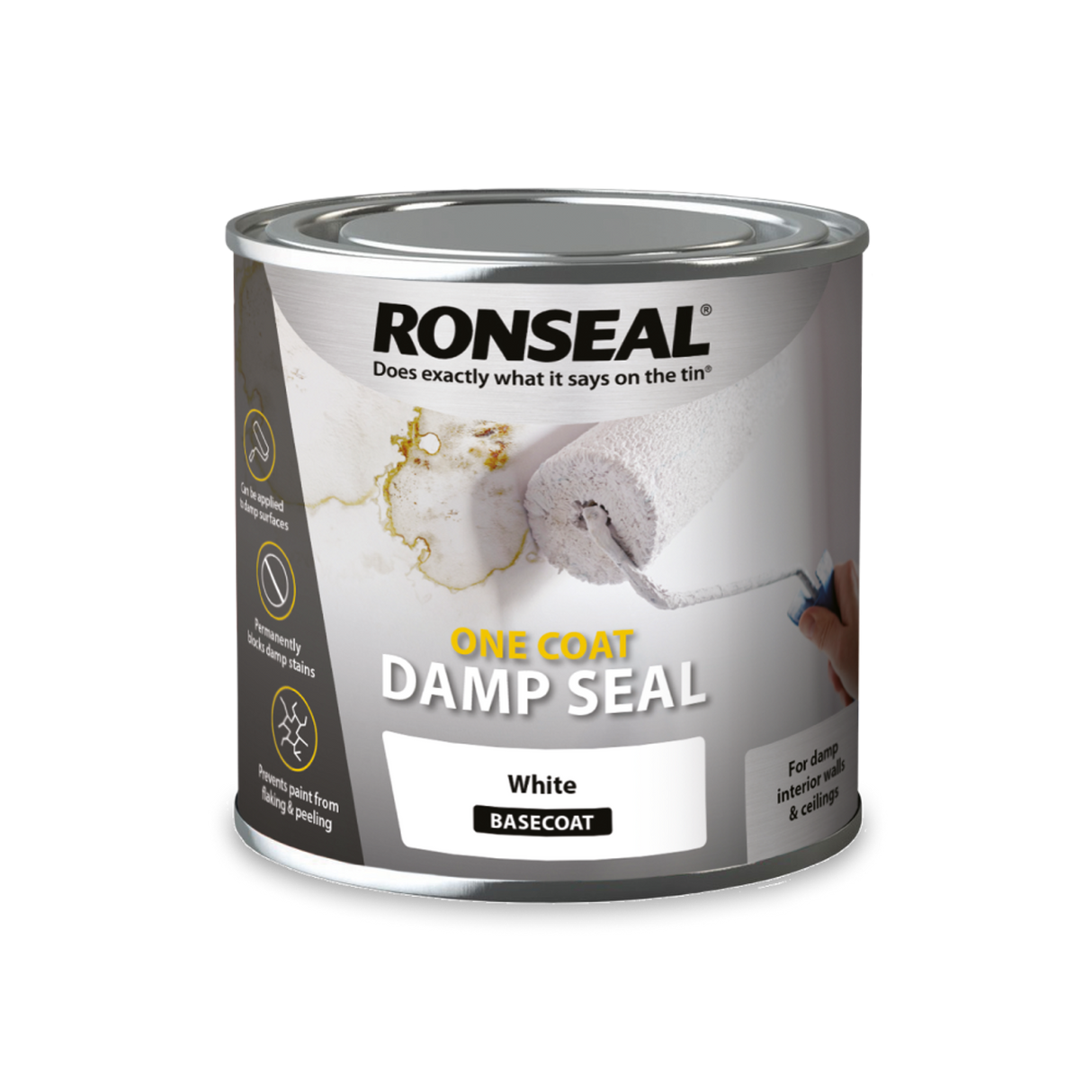Ronseal One Coat Damp Seal 2.5L Protects Walls & Ceilings