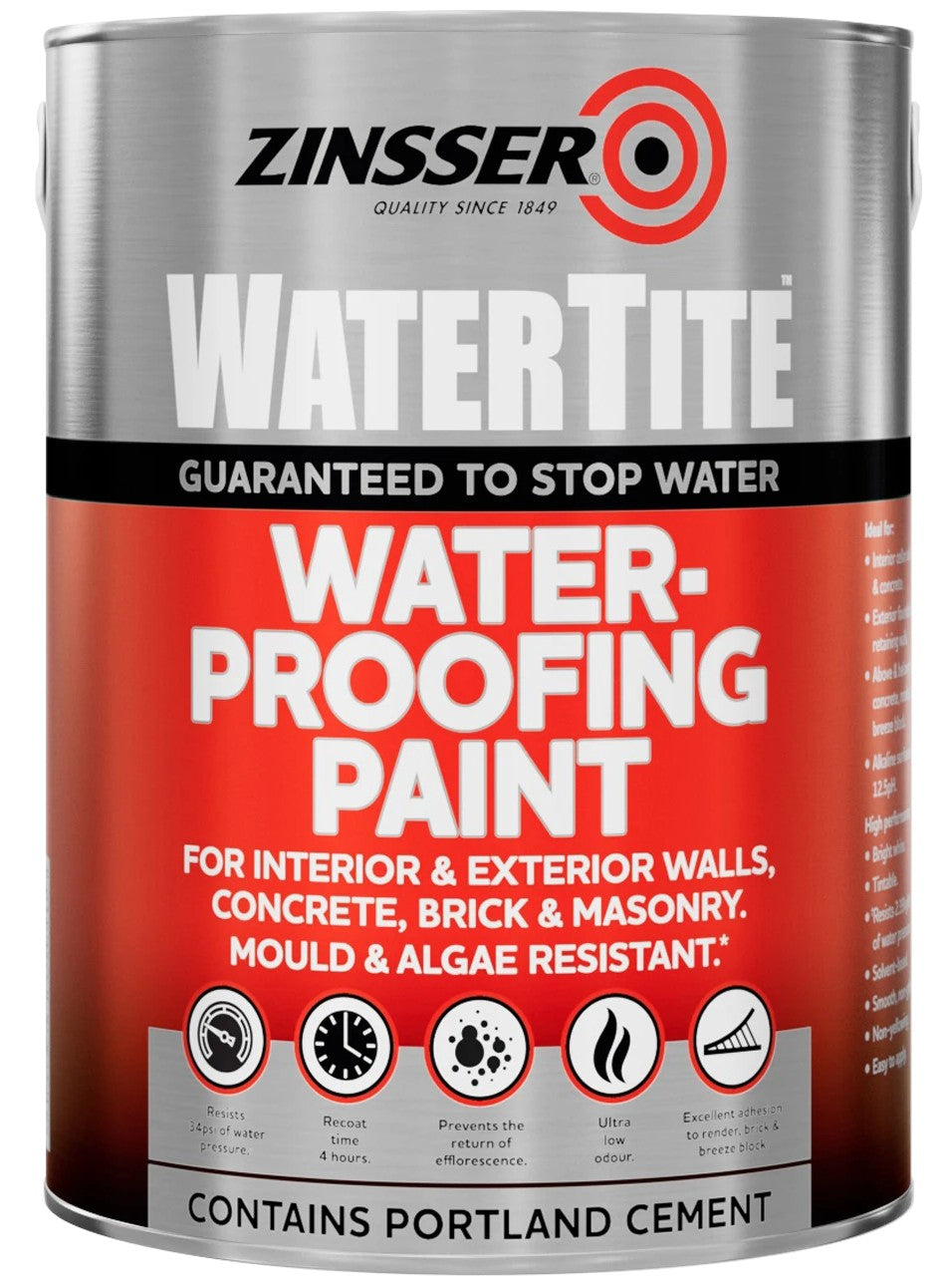 Zinsser WaterTite Interior and Exterior Waterproofing Paint