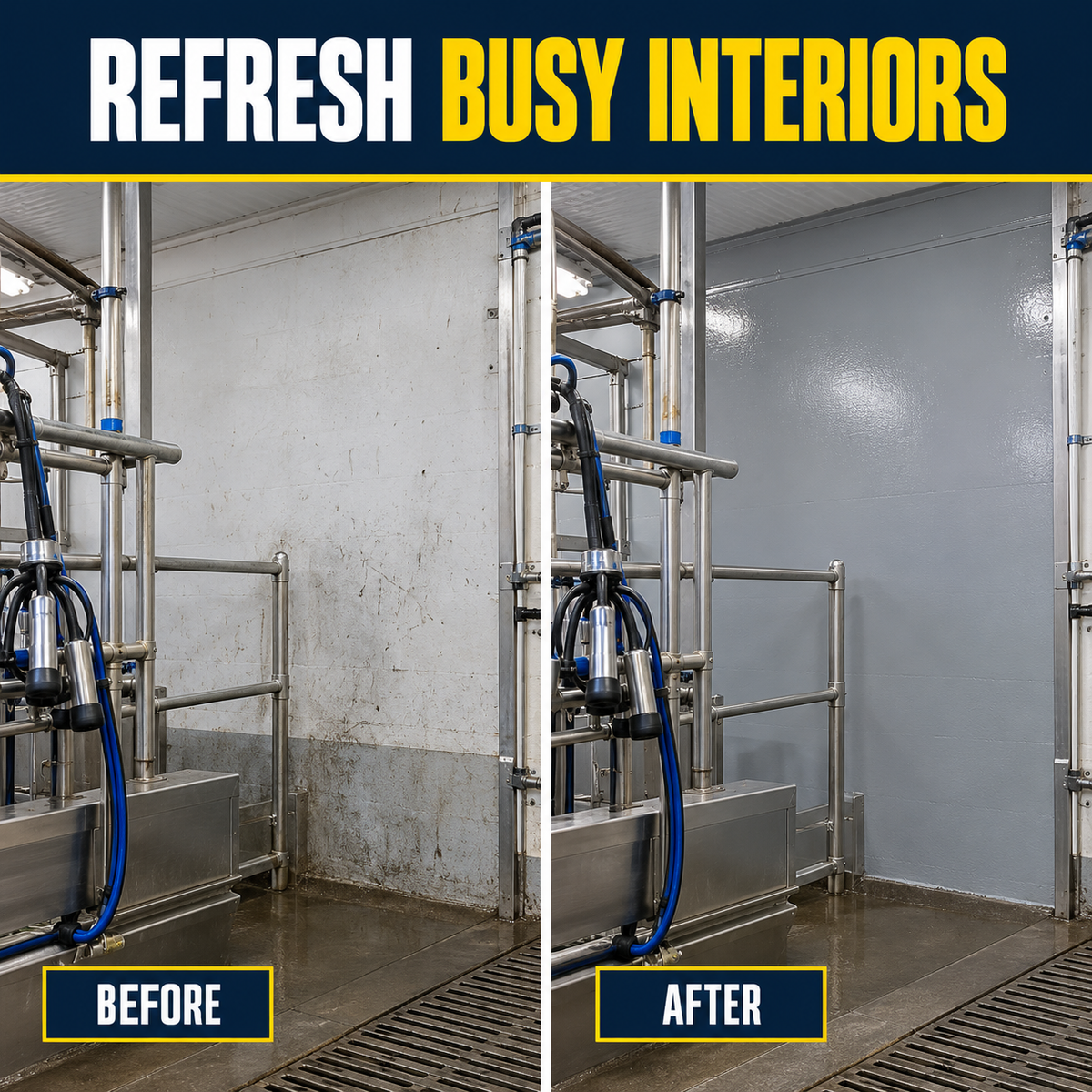 Paintmaster Acrylated Parlour Paint: before after