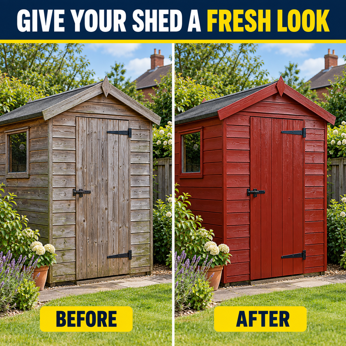 Paintmaster Oil Based Barn & Shed Paint: before after