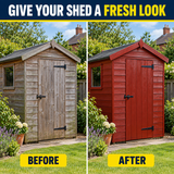 Paintmaster Oil Based Barn & Shed Paint: before after
