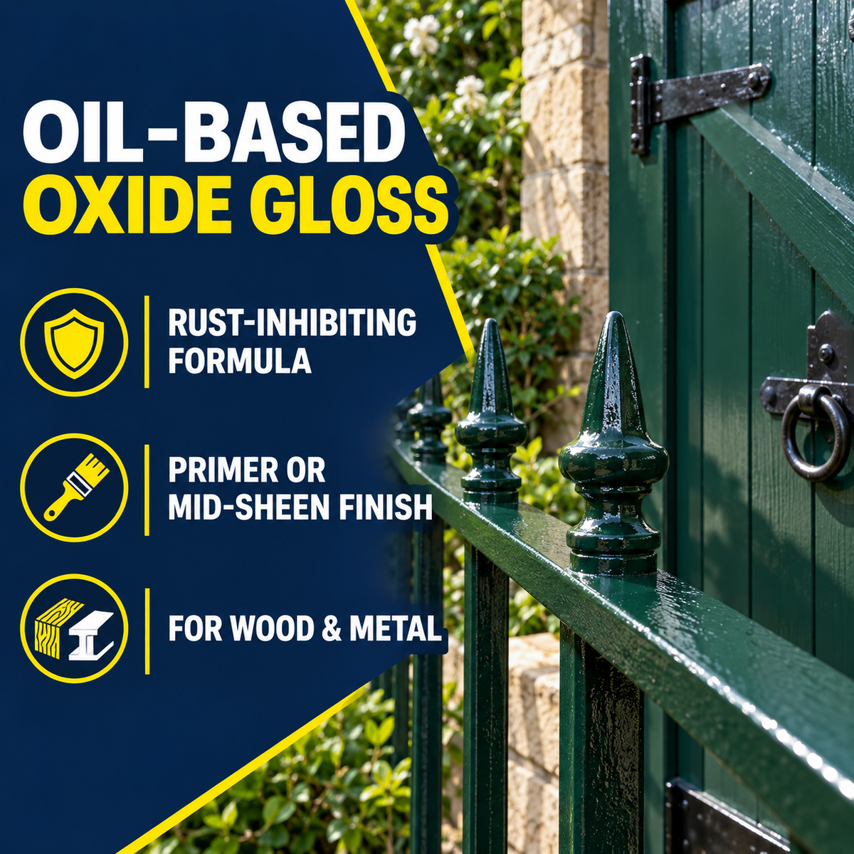 Paintmaster Oil Based Oxide Gloss Paint: key benefits