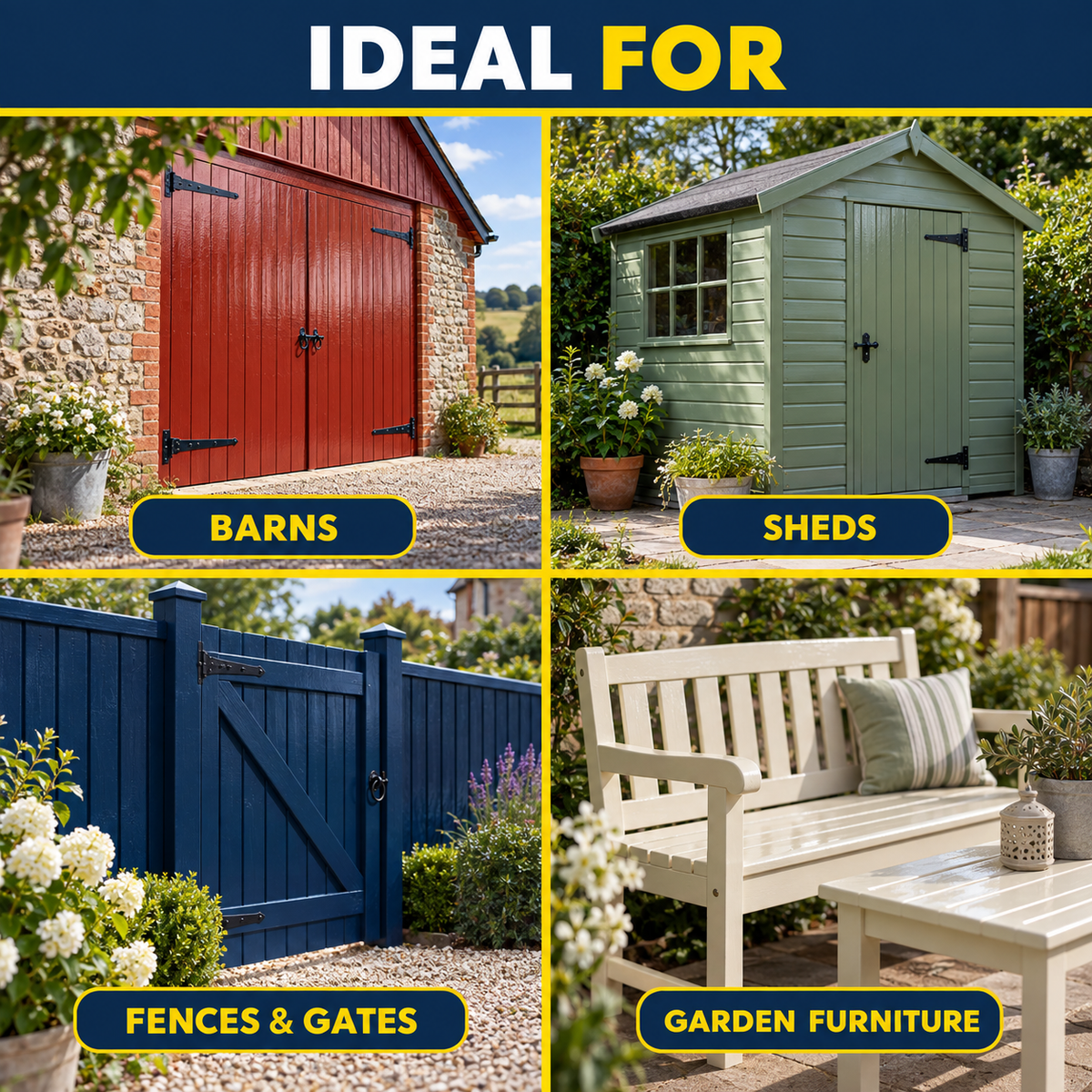 Paintmaster Oil Based Barn & Shed Paint: ideal uses