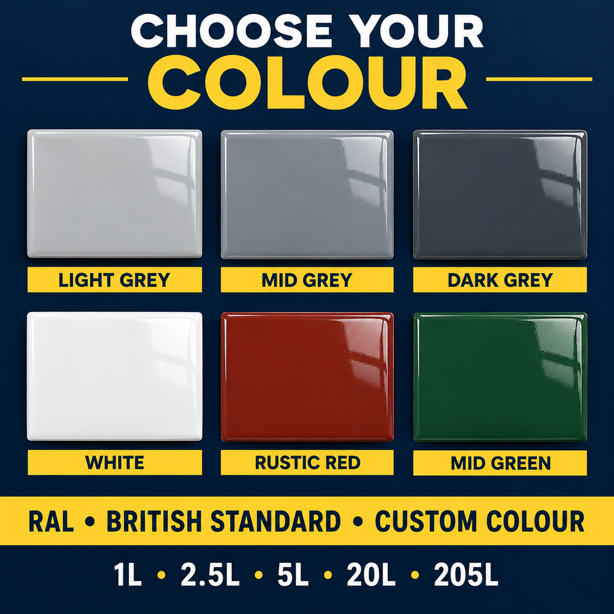 Paintmaster Oil Based Gloss Paint: colour and sizes