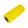 Yellow foam roller on a white background