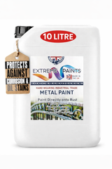 10 litre container of Extreme Paints metal paint on a white background