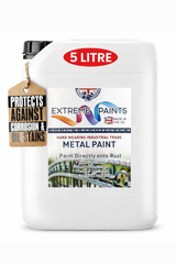 5 litre container of Extreme Paints metal paint with label on a white background