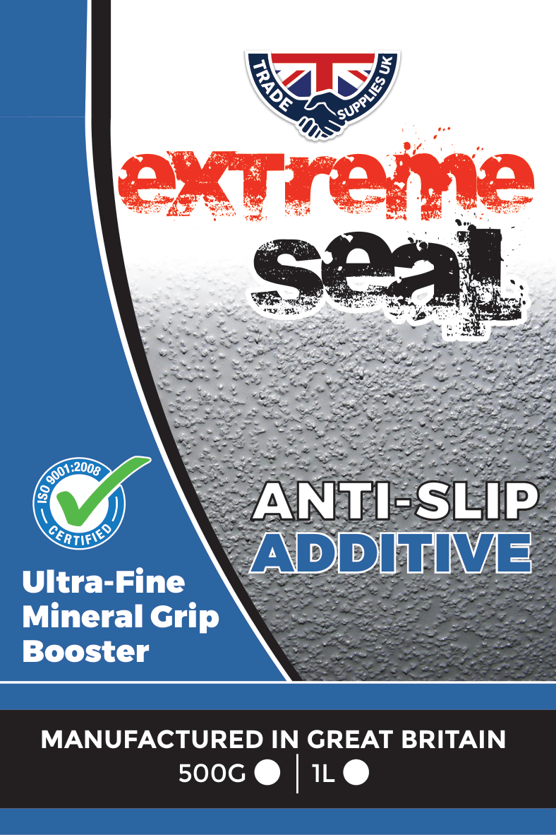 Extreme Seal anti-slip additive packaging with branding and product details.