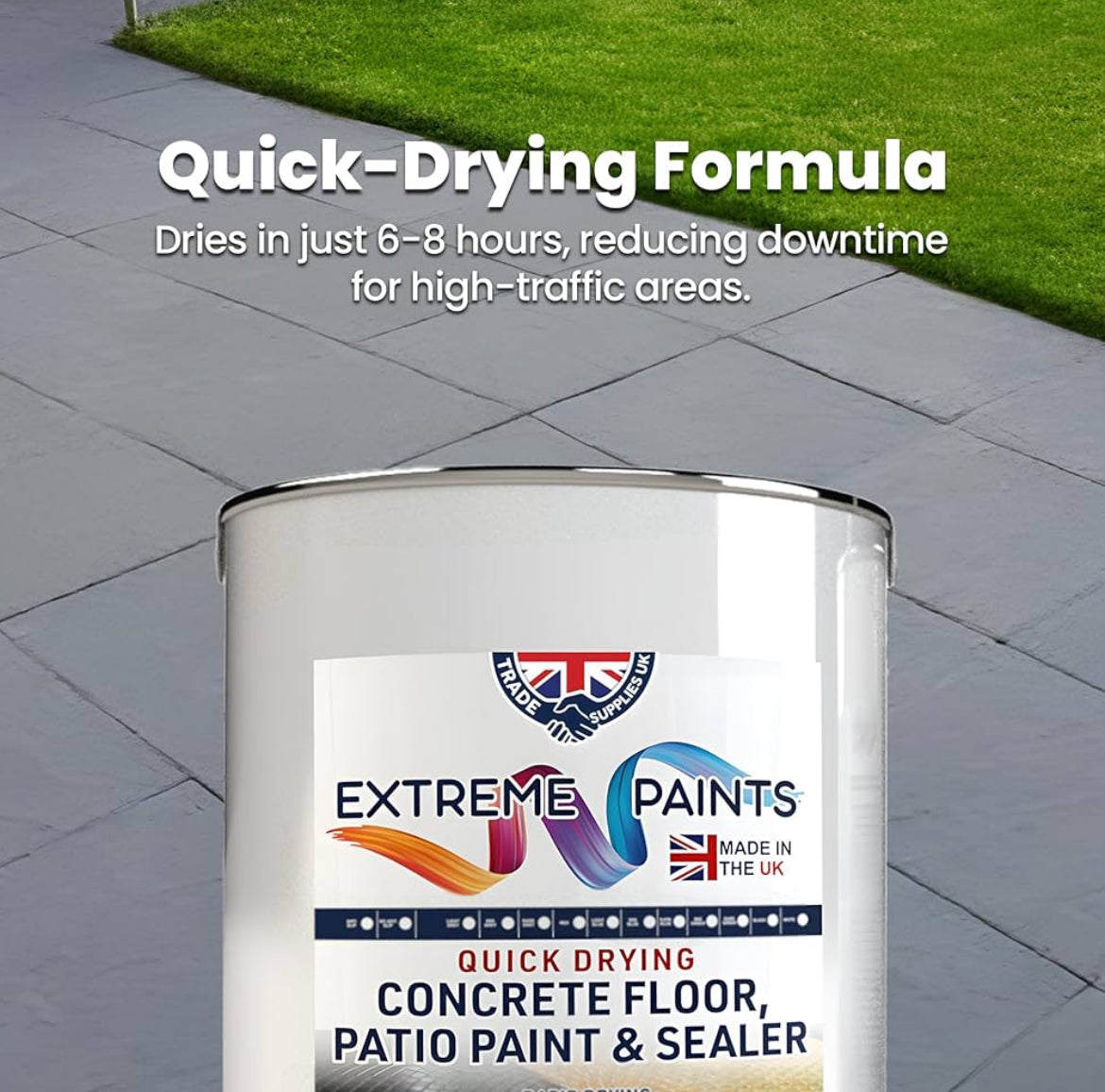 Extreme Paints Quick‑Drying Concrete Floor & Patio Paint + Sealer