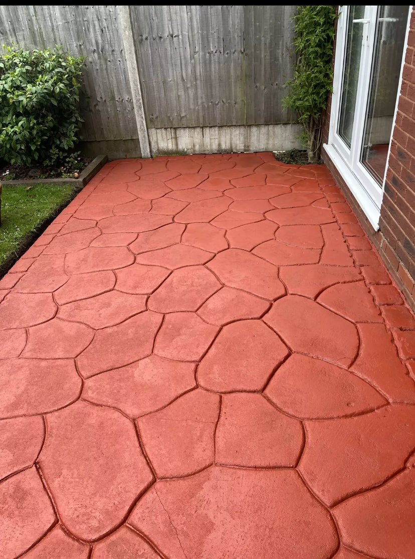 RESULT OF EXTREME SEAL PATTERN IMPRINTED CONCRETE & PATIO SEALER 