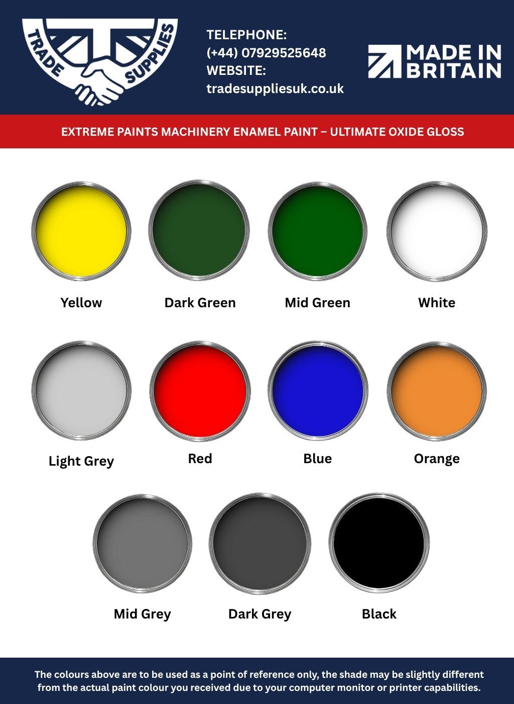 Extreme Paints Machinery Enamel Paint – Ultimate Oxide Gloss