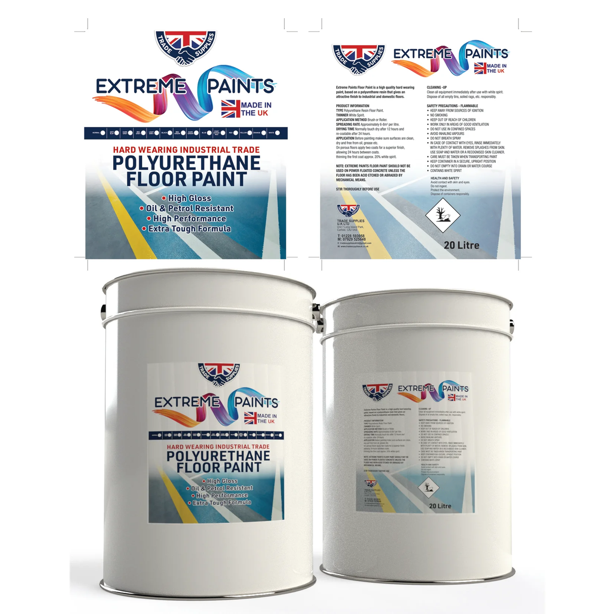 Extreme Paints Industrial-Grade Polyurethane Floor Paint
