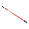 Red pole with black ends on a white background