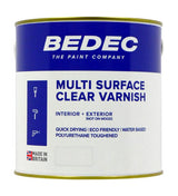 Bedec Multi Surface Clear Varnish Gloss Satin Matt 2.5L